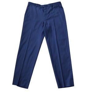 Neiman Marcus Loro Piana Super 130s Wool Dress Pants Navy Blue Italy Mens 32x30